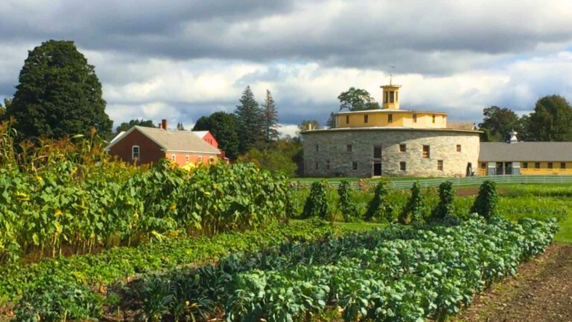 exterior view of hancock shaker village